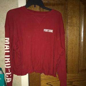 Brandy Melville point dume waffle shirt